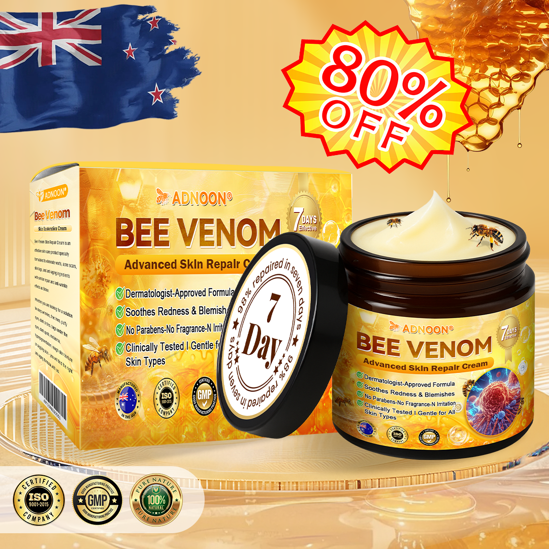 ADNOON® Bee Venom Advanced Skin Repair Cream, Anti-aging, Hydrating, Skin Repair, Even Tone, Acne and Dark Spot Treatment, Wart and Mole Removal, Psoriasis Relief